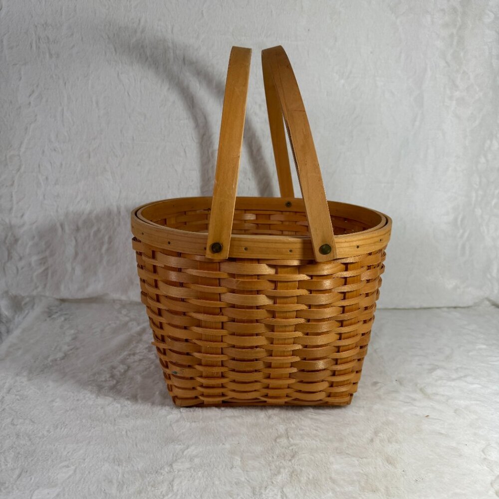 Country Woven Collection Grand Basket, Round moveable 2 handle Tall